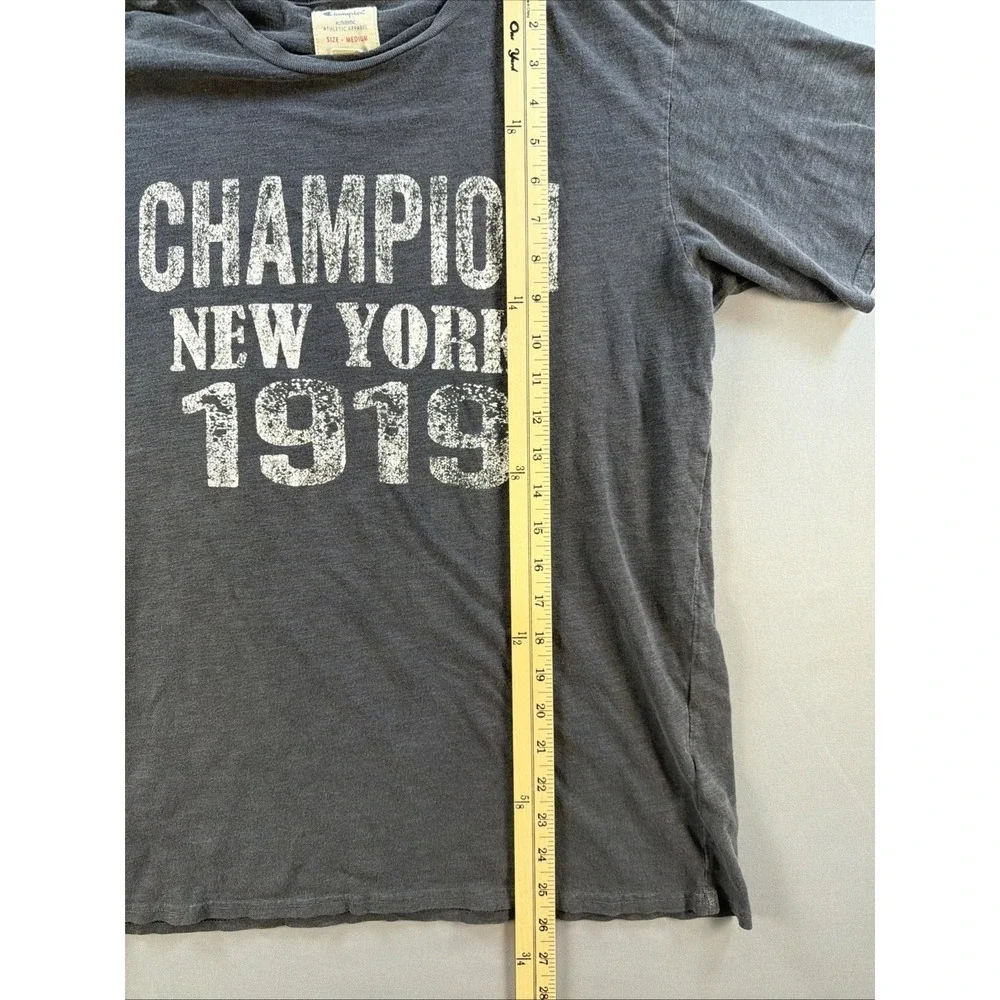 Champion Men's Medium Gray T-Shirt New York 1919 Graphic Short Sleeve Athletic T - Picture 5 of 9